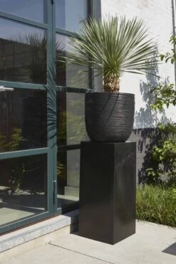 Capi Europe - Bloempot Bol Rib NL - 54x52 - Zwart - Voor Binnen En Buiten - KBLR935 -Buitentuinwinkel 799x1200 46