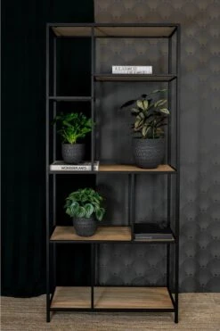 Plantenpot/Bloempot In Het Lava-look Zwart Dia 15 Cm En Hoogte 13 Cm - Voor Binnen -Buitentuinwinkel 800x1200 131