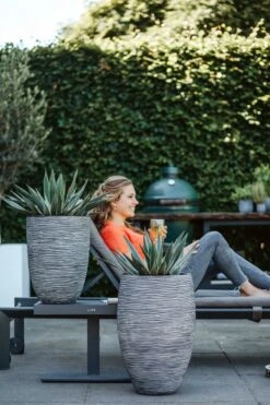 Capi Europe - Vaas Elegant Deluxe Rib NL - 40x60 - Zwart - Voor Binnen En Buiten - KBLR1131 -Buitentuinwinkel 800x1200 169