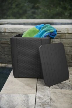 ALLIBERT Keter Luzon Opbergtafel - 39x39x43cm - Donkergrijs -Buitentuinwinkel 800x1200 286