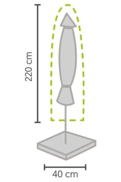 Weersbestendige Parasolhoes - Rond & Vierkant - Max. 3 X 3 M - Grijs / Antraciet - Stokparasol -Buitentuinwinkel 800x1200 313