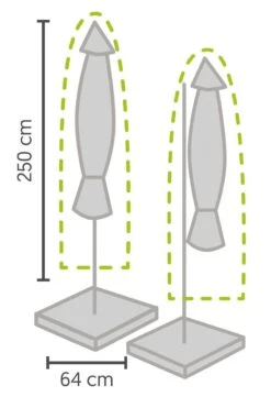 Weersbestendige Parasolhoes - Max. 4 X 4 M - Grijs / Antraciet - Zweefparasol -Buitentuinwinkel 800x1200 315