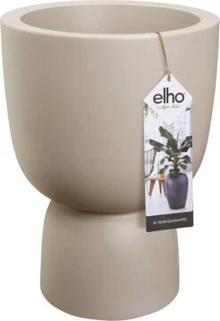 Elho Pure Coupe 35 - Bloempot Voor Binnen & Buiten - Ø 34.9 X H 49.0 Cm - Beige/Balanced Beige -Buitentuinwinkel 821x1200 1