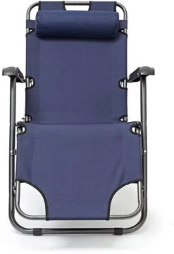 Relaxdays Ligstoel Inklapbaar - Ligbed Met Hoofdsteun - Strandstoel Verstelbaar - Camping - Donkerblauwe -Buitentuinwinkel 823x1200 20