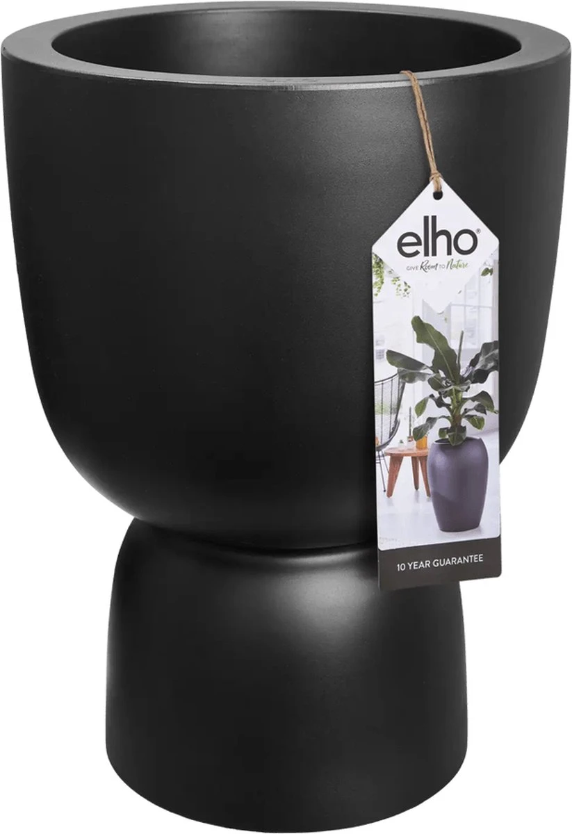 Elho Pure Coupe 35 - Bloempot Voor Binnen & Buiten - Ø 34.9 X H 49.0 Cm - Zwart/Zwart 18 Elho Pure Coupe 35 - Bloempot Voor Binnen & Buiten - Ø 34.9 X H 49.0 Cm - Zwart/Zwart - Afbeelding 16
