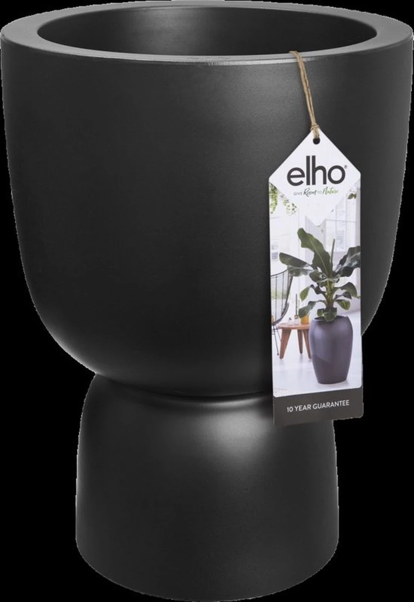 Elho Pure Coupe 35 - Bloempot Voor Binnen & Buiten - Ø 34.9 X H 49.0 Cm - Zwart/Zwart 11 Elho Pure Coupe 35 - Bloempot Voor Binnen & Buiten - Ø 34.9 X H 49.0 Cm - Zwart/Zwart - Afbeelding 9
