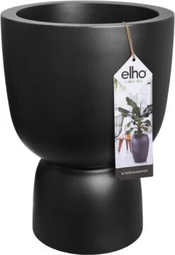 Elho Pure Coupe 41 - Bloempot Voor Binnen & Buiten - Ø 41.3 X H 57.9 Cm - Zwart/Zwart -Buitentuinwinkel 825x1200 2