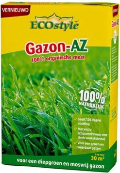 ECOstyle Gazon AZ Organische Gazonmest – Voor Diepgroen En Sterk Gazon – Geeft Tot 120 Dagen Voeding – Werkt Tegen Mos - 135 M² - 10 KG -Buitentuinwinkel 830x1200 3