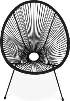 Set Van 2 Design Stoelen Ei-vormig - Acapulco Zwart - Stoelen 4 Poten Retro Design, Plastic Koorden, Binnen/buiten 10 Set Van 2 Design Stoelen Ei-vormig - Acapulco Zwart - Stoelen 4 Poten Retro Design, Plastic Koorden, Binnen/buiten -Buitentuinwinkel 830x1200 7