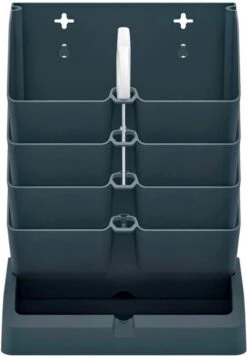 Prosperplast Verticale Kruidentuin Kunststof - Staand/hangend - Modulair - Antraciet Grijs - L 20 X B 11 X H 48 Cm - Incl. Kruidenschaar -Buitentuinwinkel 833x1200