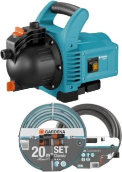GARDENA - Classic Besproeiingspomp 3000/4 Compleet - Waterpomp - Incl. 3.5 M Aanzuigslang En 20 M Slang -Buitentuinwinkel 853x1200