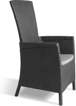 Allibert Vermont Verstelbare Tuinstoel - 64x68x107cm - Grafiet -Buitentuinwinkel 860x1200 3