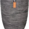 Capi Europe - Vaas Elegant Laag Rib NL - 36x47 - Antraciet - Voor Binnen En Buiten - KOFZ782 -Buitentuinwinkel 867x1200 2