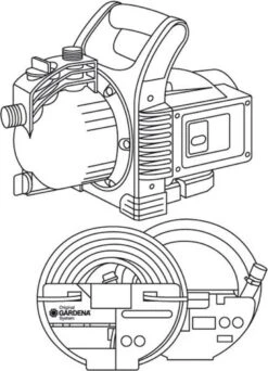 GARDENA - Classic Besproeiingspomp 3000/4 Compleet - Waterpomp - Incl. 3.5 M Aanzuigslang En 20 M Slang -Buitentuinwinkel 867x1200