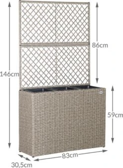 Casaria Polyrattan Bloembak – 3 Bakken Klimophek - Crème 18 Casaria Polyrattan Bloembak – 3 Bakken Klimophek - Crème -Buitentuinwinkel 876x1200 1