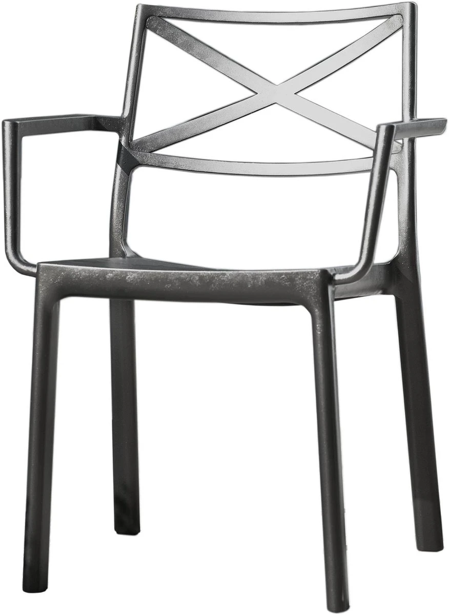 Keter Metalix Tuinstoelen - 4 Stuks - 53,3x60,2x81,3 Cm - Zwart 7 Keter Metalix Tuinstoelen - 4 Stuks - 53,3x60,2x81,3 Cm - Zwart - Afbeelding 5