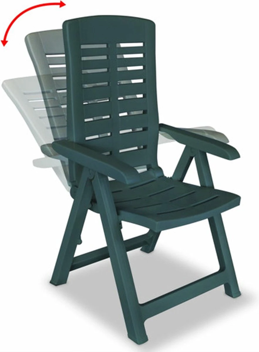 VidaXL 5-delige Tuinset Kunststof Groen 5 VidaXL 5-delige Tuinset Kunststof Groen - Afbeelding 3