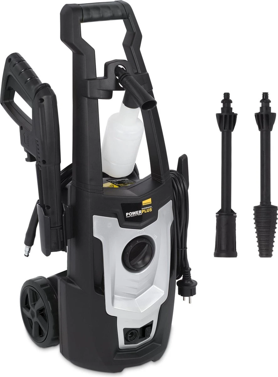 Powerplus POWXG90405 Hogedrukreiniger - 1400W - Max. 110 Bar - 390 L/h - Incl. 5m Slang En Accessoires - Excl. Terrasreiniger - Reiniger Voor Auto, Fiets En Meubelen 17 Powerplus POWXG90405 Hogedrukreiniger - 1400W - Max. 110 Bar - 390 L/h - Incl. 5m Slang En Accessoires - Excl. Terrasreiniger - Reiniger Voor Auto, Fiets En Meubelen - Afbeelding 15