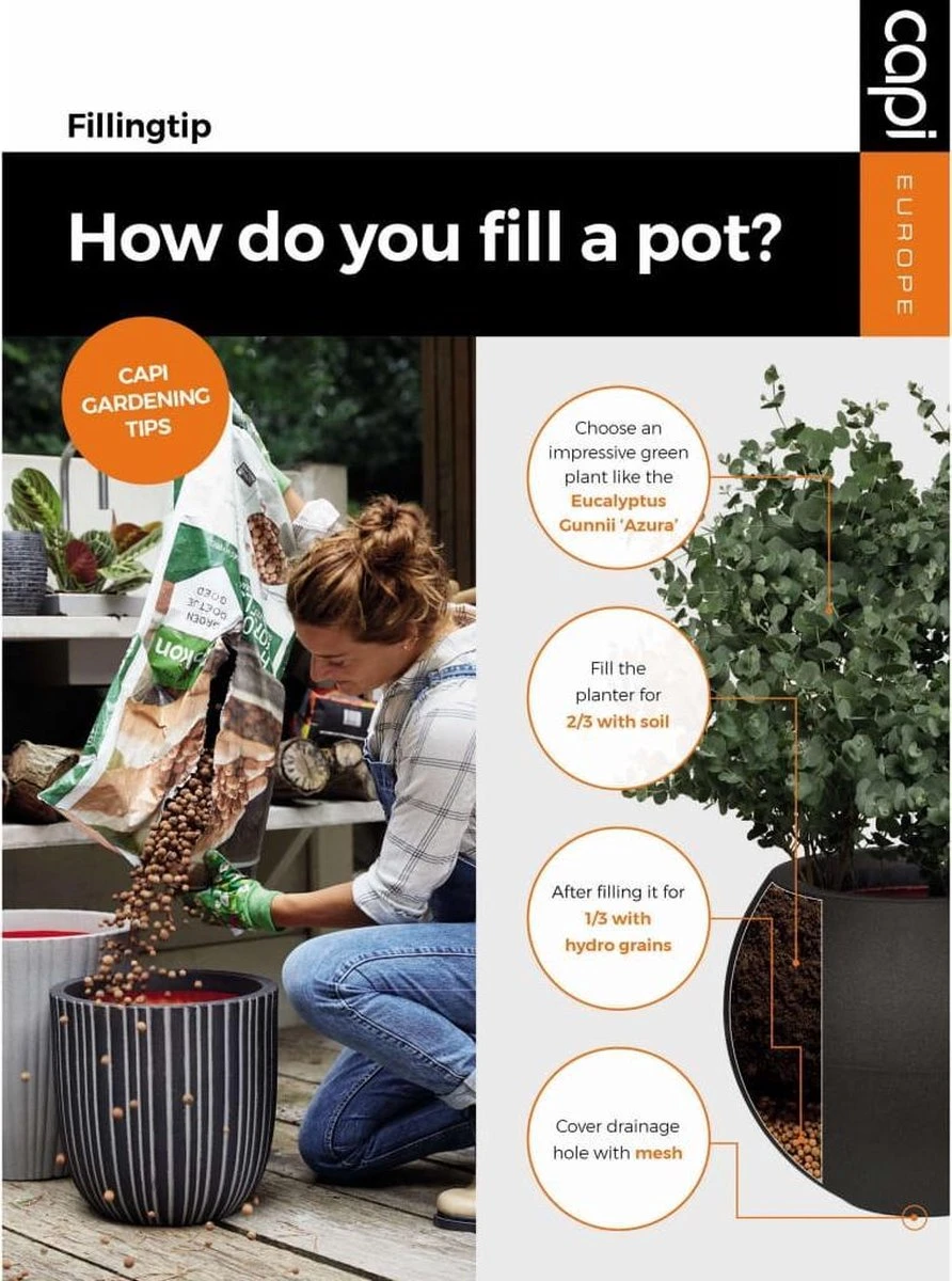 Capi Europe - Bloempot Bol Smooth NL - 54x52 - Zwart - Voor Binnen En Buiten - KBL935 6 Capi Europe - Bloempot Bol Smooth NL - 54x52 - Zwart - Voor Binnen En Buiten - KBL935 - Afbeelding 4