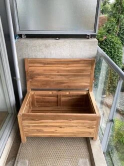 Kleine Teakhouten Tuinbank Met Opbergruimte - 100 X 60 X 90 Cm - Duurzaam Teakhout - Blijft Strak En Mooi - Sterke Constructie Om Lang Mee Te Gaan -Buitentuinwinkel 899x1200 30