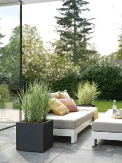 Elho Vivo Next Vierkant 40 - Plantenbak Voor Binnen & Buiten - Ø 39.0 X H 37.9 Cm - Zwart/Living Black -Buitentuinwinkel 900x1200 18