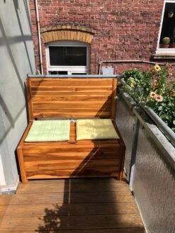 Kleine Teakhouten Tuinbank Met Opbergruimte - 100 X 60 X 90 Cm - Duurzaam Teakhout - Blijft Strak En Mooi - Sterke Constructie Om Lang Mee Te Gaan -Buitentuinwinkel 900x1200 66