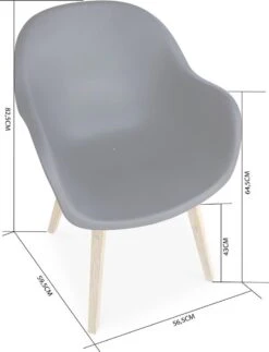 Alice's Garden Kuipstoelen CELEBES - Set Van 4 - Acacia En Kunststof - Grijs -Buitentuinwinkel 918x1200 2