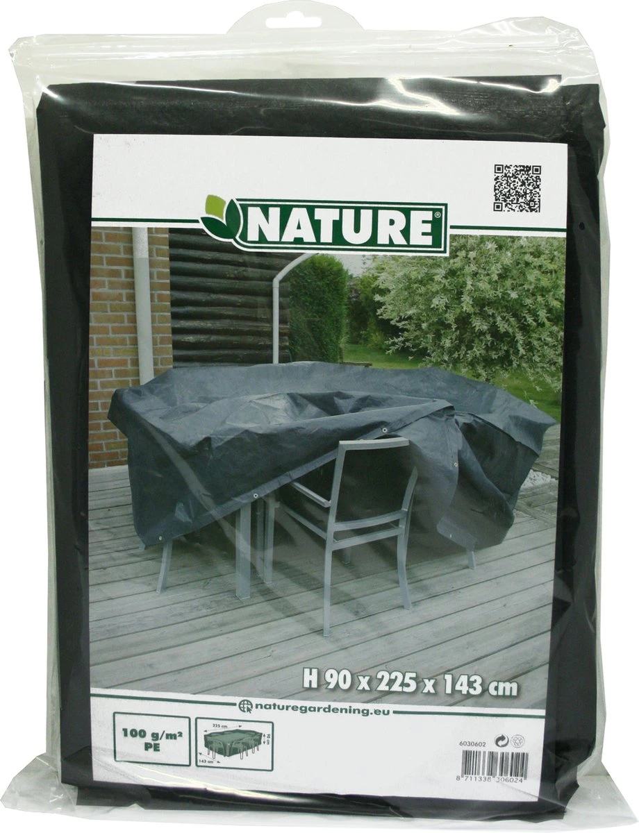Nature - Tuinmeubelhoes - Beschermhoes Voor Tafel (rechthoekig) - H90 X 225 X 143cm 4 Nature - Tuinmeubelhoes - Beschermhoes Voor Tafel (rechthoekig) - H90 X 225 X 143cm - Afbeelding 2