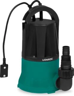 Nieuwe Producten 7 VONROC Dompelpomp / Vlakzuigpomp / Dweilpomp - Tot 1mm Met Sensorschakelaar - 400W - 6000l/h - Voor Schoon Water