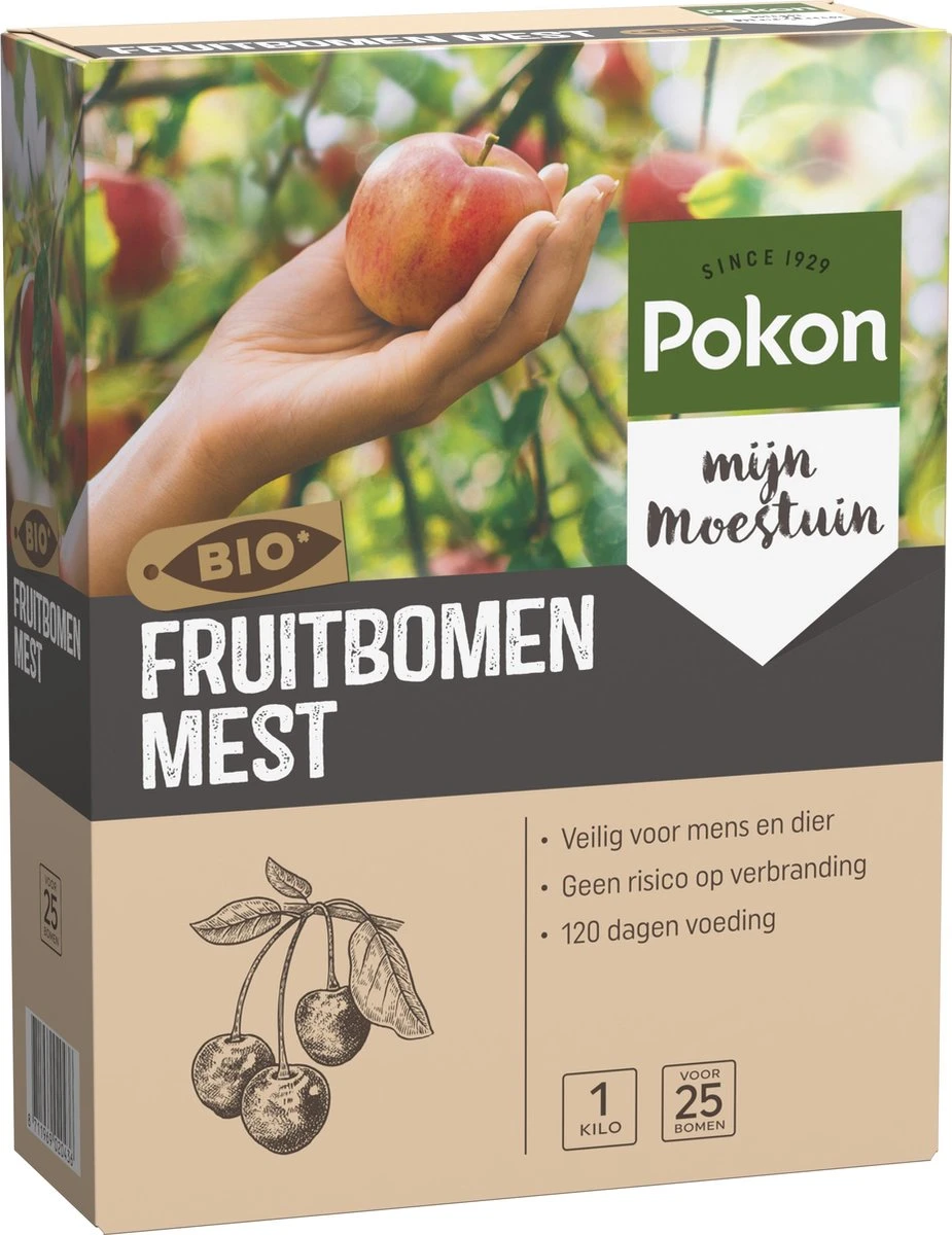 Pokon Bio Fruitbomen Mest - 1kg - Meststof (biologisch) - 120 Dagen Voeding 3 Pokon Bio Fruitbomen Mest - 1kg - Meststof (biologisch) - 120 Dagen Voeding