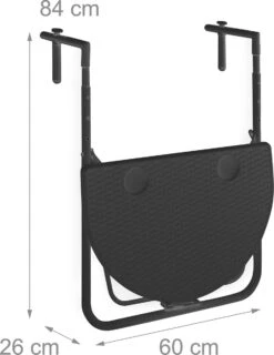 Relaxdays Balkontafel Inklapbaar, Balkon Tafel Rotan, Hangtafel Reling - Zwart 34 Relaxdays Balkontafel Inklapbaar, Balkon Tafel Rotan, Hangtafel Reling - Zwart -Buitentuinwinkel 926x1200 7