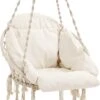 Hangstoel, Hangschommel, Hangstoel Met Een Dik Kussen, Tot 120 Kg Belastbaar, Voor Tuin, Balkon, Woonkamer, Terras, Scandinavische Stijl, Modern, Beige HMDC042M01 2 Hangstoel, Hangschommel, Hangstoel Met Een Dik Kussen, Tot 120 Kg Belastbaar, Voor Tuin, Balkon, Woonkamer, Terras, Scandinavische Stijl, Modern, Beige HMDC042M01 -Buitentuinwinkel 933x1200 12
