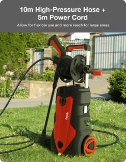Merkloos Home Hogedrukreiniger - 2100W - 165 Bar - Met Verstelbare Nozzles Slanghaspel 5m Netsnoer 10m Slang - Voor Reiniging Huis Auto Tuin -Buitentuinwinkel 939x1200 4