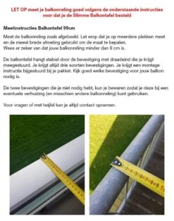 GoudmetHout Inklapbare Balkontafel - Balkonbar - Balkon Tafel - 99 Cm - Hout - Transparant Wash - Reling Smal -Buitentuinwinkel 944x1200 2