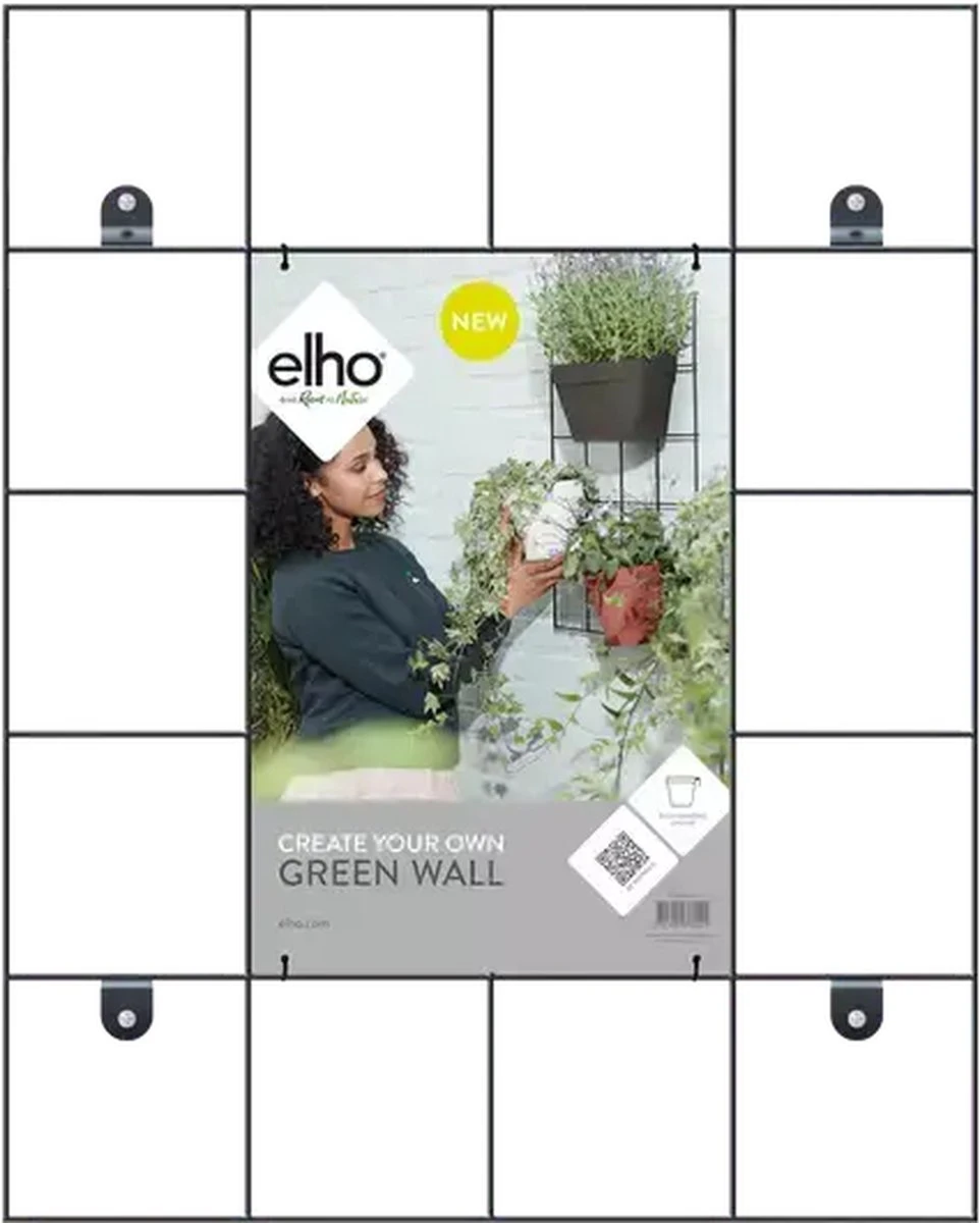 Elho Loft Urban Green Wall Rek 48 - Accessoires Voor Buiten - Ø 47.3 X H 59.0 Cm - Zwart/Living Black 2 Elho Loft Urban Green Wall Rek 48 - Accessoires Voor Buiten - Ø 47.3 X H 59.0 Cm - Zwart/Living Black