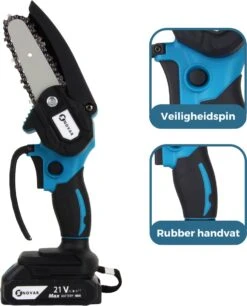 NovarGarden® Mini Kettingzaag NG1 - Met 2x Accu - Takkenzaag - Snoeizaag - Electrisch - Handzaag - Boomzaag - 21V -Buitentuinwinkel 970x1200 2