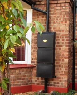 Prestige Regenton Grijs (waterton) 100L (incl. Kraantje En Aan De Wand/muur Te Bevestigen) -Buitentuinwinkel 972x1200