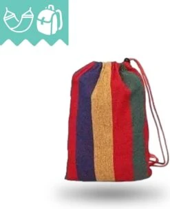 Dubbele Hangmat Rood Met Spreidstok - 1 Of 2 Persoons - Lig Oppervlak 190x150cm - Lengte 260cm -Buitentuinwinkel 977x1200 7