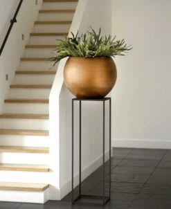 Capi Europe - Vaas Bol Retro - 30x25 - Goud - Bloempot Voor Binnen - BRTG104 -Buitentuinwinkel 982x1200