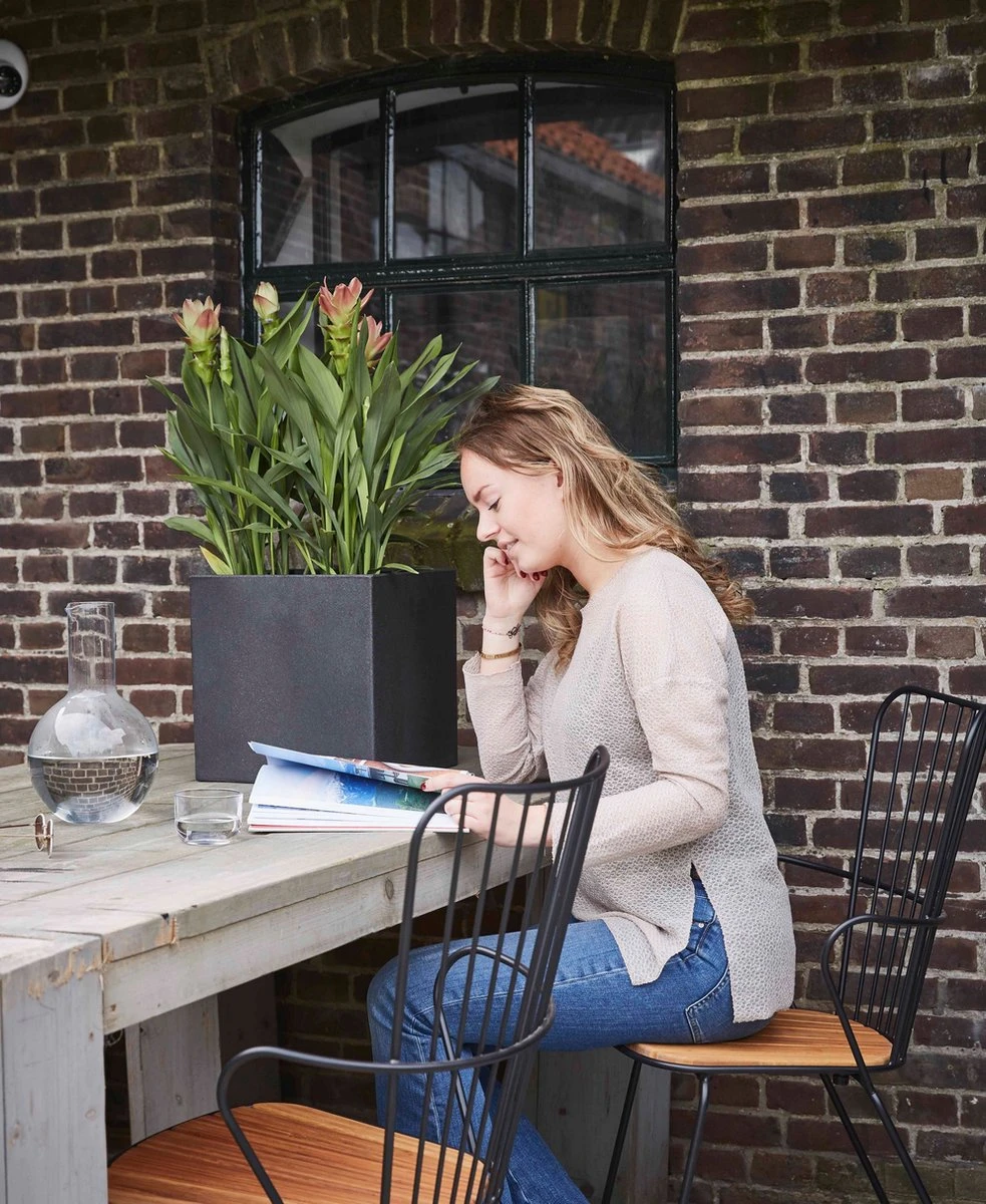 Capi Europe - Bloempot Vierkant Smooth NL - 50x50x50 - Zwart - Voor Binnen En Buiten - KBL904 7 Capi Europe - Bloempot Vierkant Smooth NL - 50x50x50 - Zwart - Voor Binnen En Buiten - KBL904 - Afbeelding 5