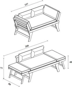 Loungebank Tuin FSC Antraciet – Makkelijk Verstelbaar Lounge Bank Balkon – Tuinbank Lounge Hardhout FSC – Perfecthomeshop -Buitentuinwinkel 984x1200 2