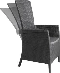Allibert Vermont Verstelbare Tuinstoel - 64x68x107cm - Grafiet -Buitentuinwinkel 992x1200 11