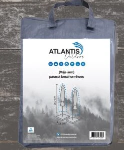 Weersbestendige Parasolhoes - Max. 4 X 4 M - Grijs / Antraciet - Zweefparasol -Buitentuinwinkel 992x1200 9