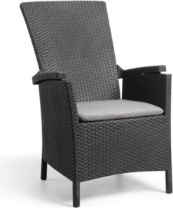Allibert Vermont Verstelbare Tuinstoel - 64x68x107cm - Grafiet -Buitentuinwinkel 998x1200 8