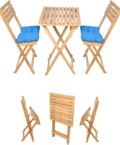 SiRaC - Houten Tuinset - Balkonset - 3-delig - Met Paarse Kussens - Natuurlijke Hout - Balkon Meubelen - 2 Persoons Balkonset - Twee Stoelen En Bijzettafel - Hout -Buitentuinwinkel 998x1200 9